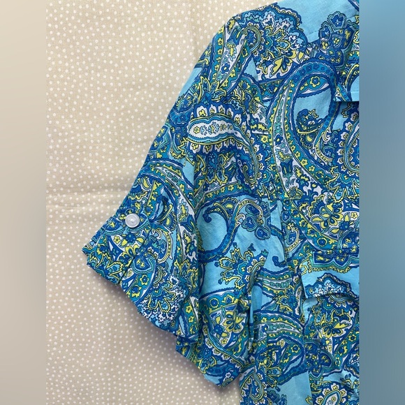 Jones New York Blue Tidepool Paisley Button Down NWT - Picture 2 of 7
